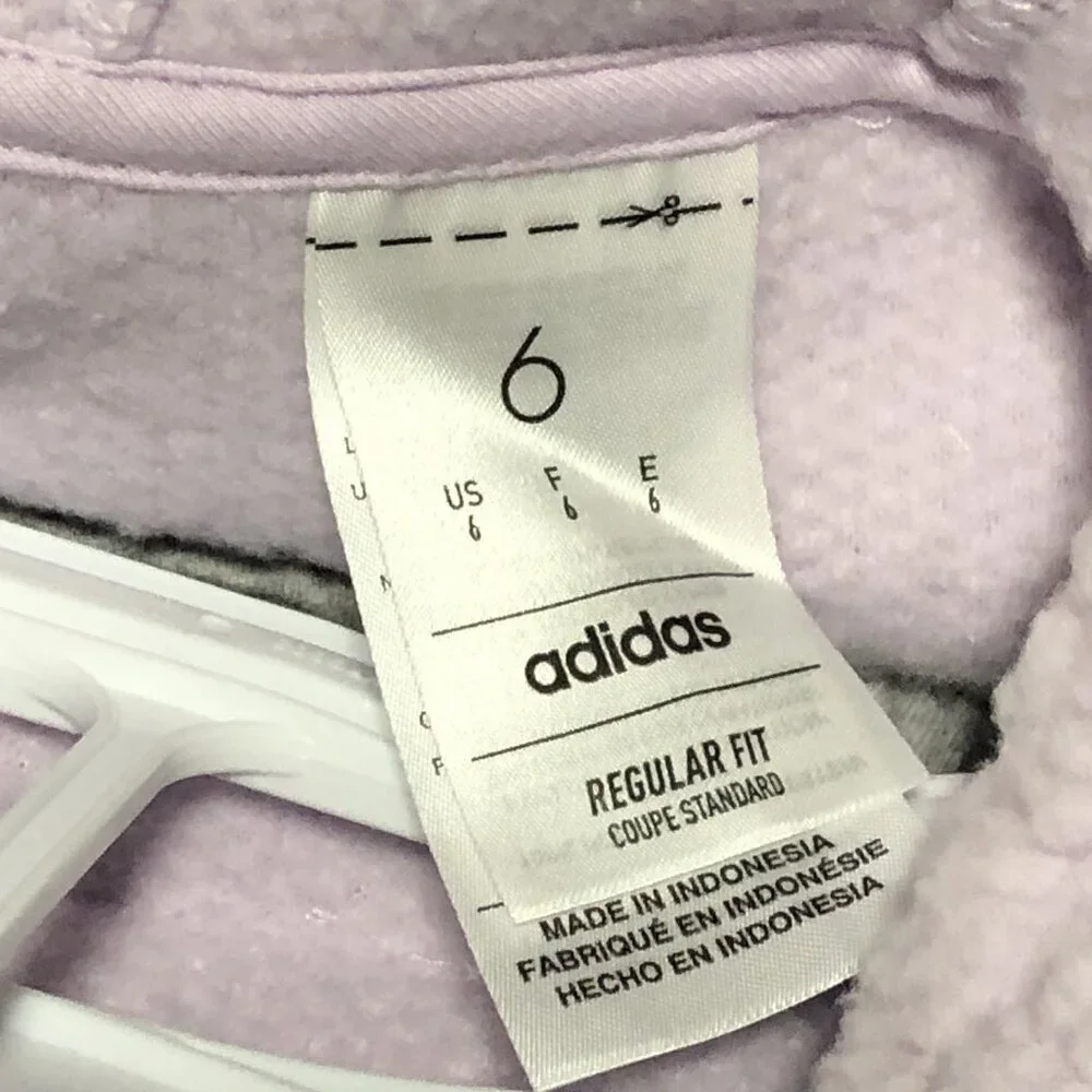 Adidas Girl's Long Sleeve Hood Sherpa Tights Set Little Kid, Size 6, 2 Piece - Picture 5 of 6